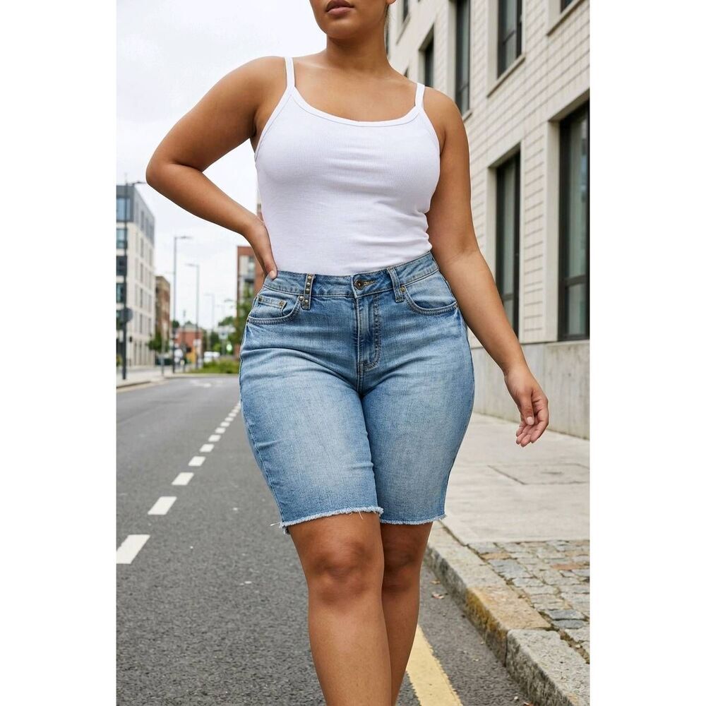💜Authentic Icon Blue Cutoff Denim Shorts Size 9